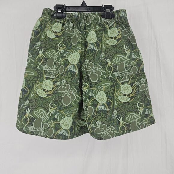 Patagonia Green Floral Boys Baggies Size Large Swim Trunks Shorts - Picture 4 of 7